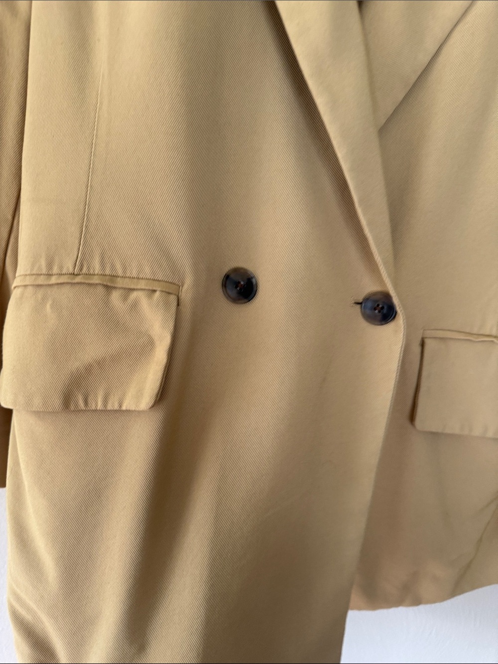 Banana Republic Tan Double-Breasted Blazer Small Petite - Picture 4 of 6
